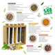 Cork Tea Tube Rack Gift Set with 5 Gourmet Teas (85 GMS)