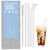 Glass Straw with straw cleaning brush | 4 glass straws transparent & 1 cleaner | Clear Reusable straw glass, elegant alternate to stainless steel straws for drinking juice, smoothie by The Tea Trove