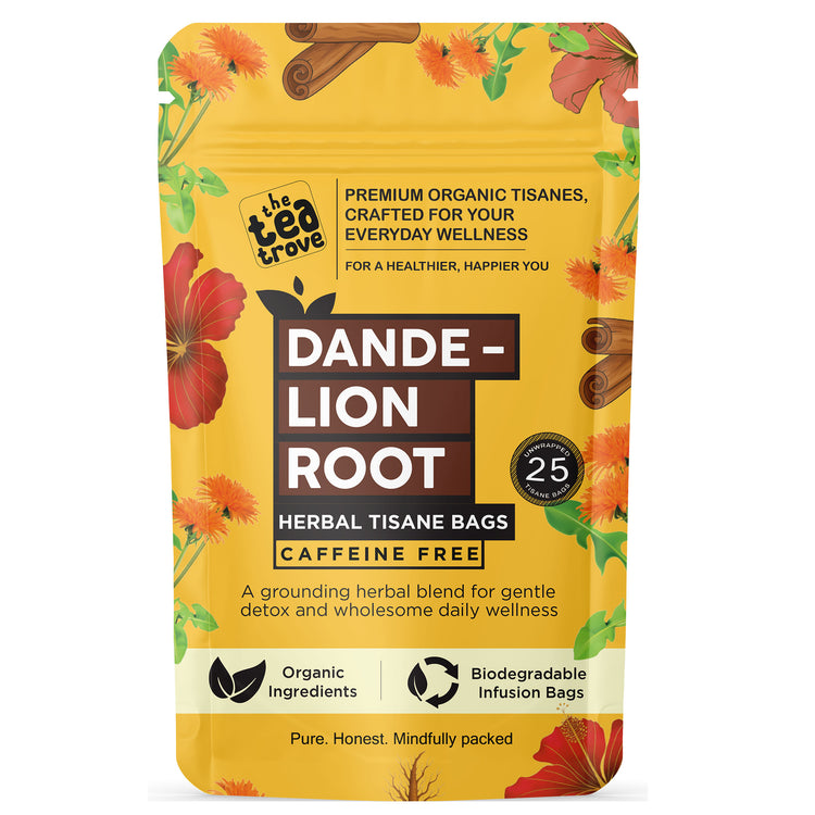 Organic Dandelion Tea Bags - 25 Eco-Friendly Tea Bags