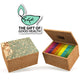 Cork Gift Box, 21 Tea Bags (Green Texture)