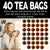 Earl Grey Tea Bags - 40 Eco-Friendly Tea Bags
